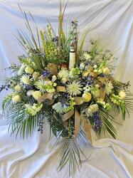 Light house Casket Spray from Aletha's Florist in Marietta, OH