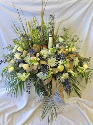 Light house Casket Spray from Aletha's Florist in Marietta, OH