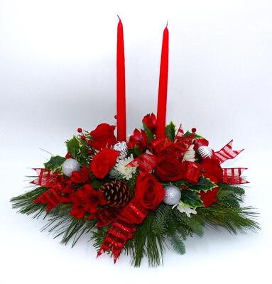 Red Elegance Centerpiece  from Aletha's Florist in Marietta, OH